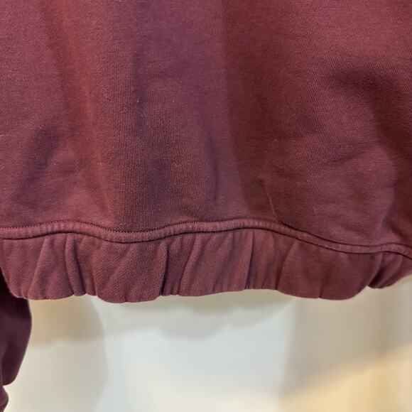 Lululemon Relaxed Cropped Hoodie Cassis Burgundy Terry Fabric 6 - Picture 3 of 6